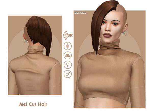 The Sims 4 Mel Cut Hair by MSQSIMS