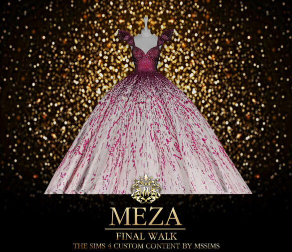 The Sims 4 MEZA FINAL WALK GOWN at MSSIMS