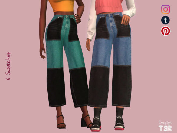 The Sims 4 Modern Jeans by laupipi