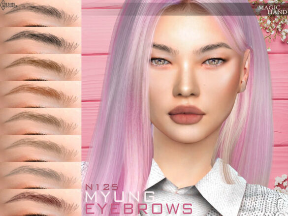 The Sims 4 Myung Eyebrows N125 by MagicHand