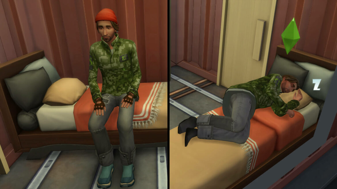 The Sims 4 No Accessories and Makeup Sleeping