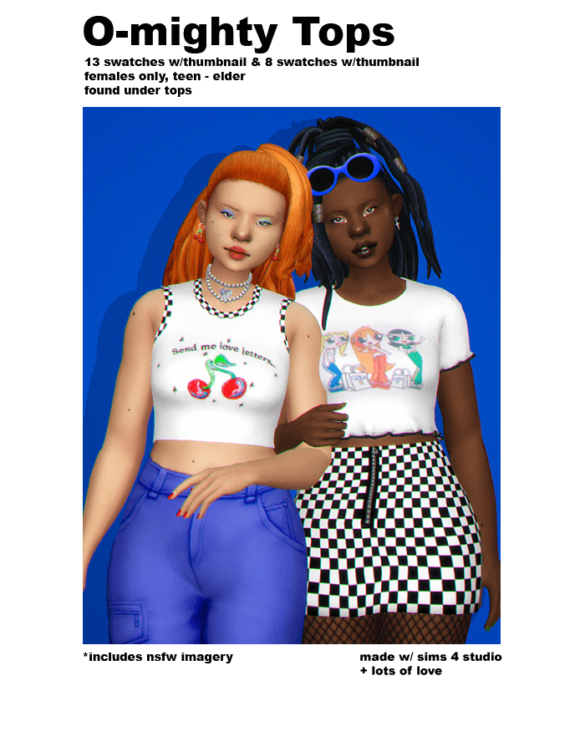The Sims 4 o-mighty crop top
