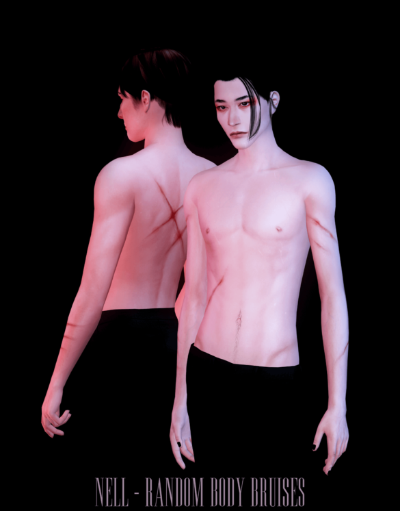 The Sims 4 random body bruises hq compatible base game