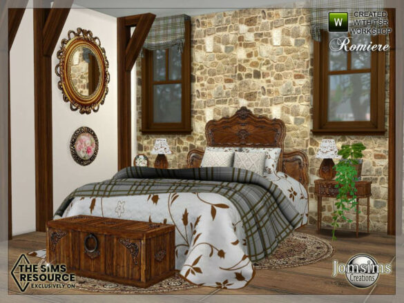 The Sims 4 Romiere bedroom by jomsims