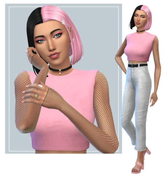 The Sims 4 s4r lookbook day 3 think pink
