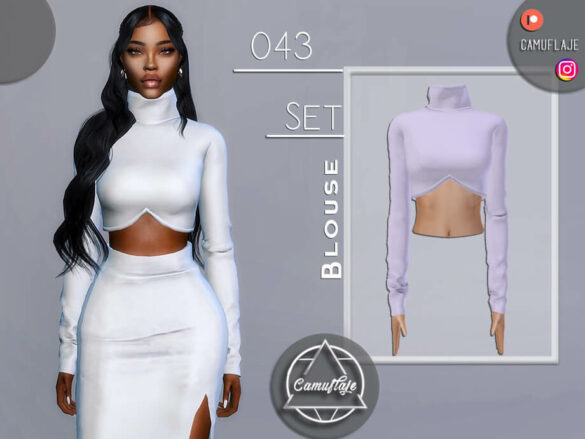 The Sims 4 SET 043 – Blouse by Camuflaje at TSR