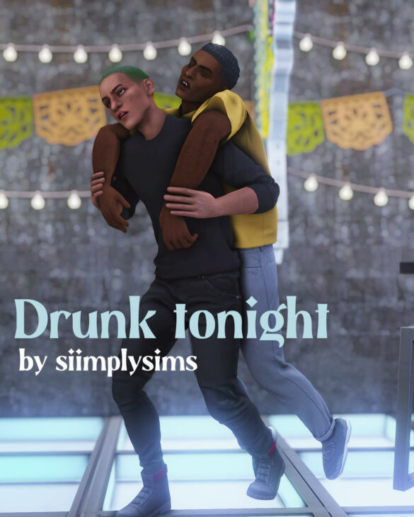 The Sims 4 siimplysims drunk tonight poses
