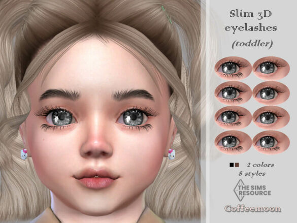 The Sims 4 Slim 3D eyelashes (Toddler) by coffeemoon