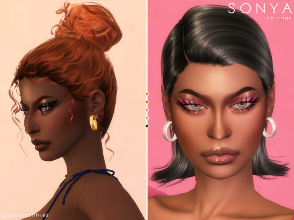 The Sims 4 sonya earrings triple hoop earrings new