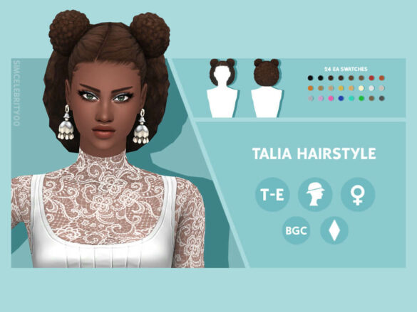 The Sims 4 Talia Hairstyle by simcelebrity00