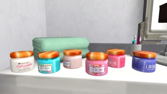 The Sims 4 ts4 tree hut sugar scrub cc 10 swatches
