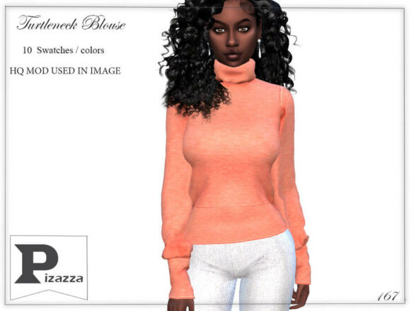 The Sims 4 Turtleneck Blouse by pizazz