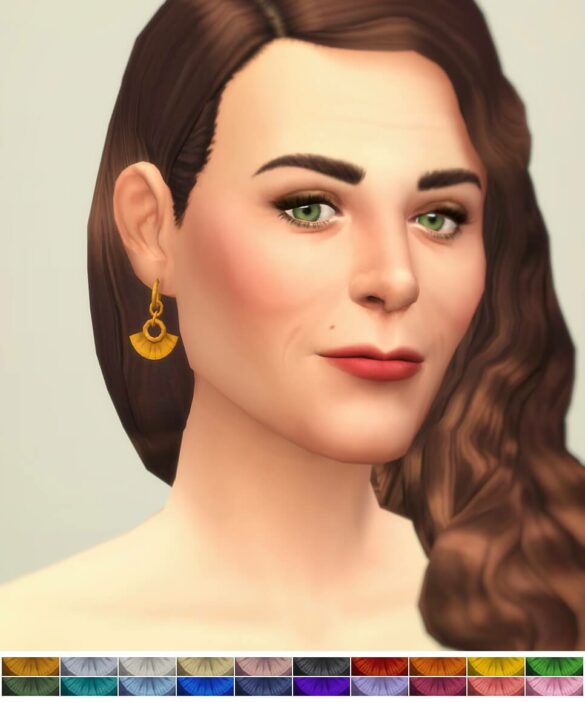 The Sims 4 Vintage Fan Earrings at Rusty Nail