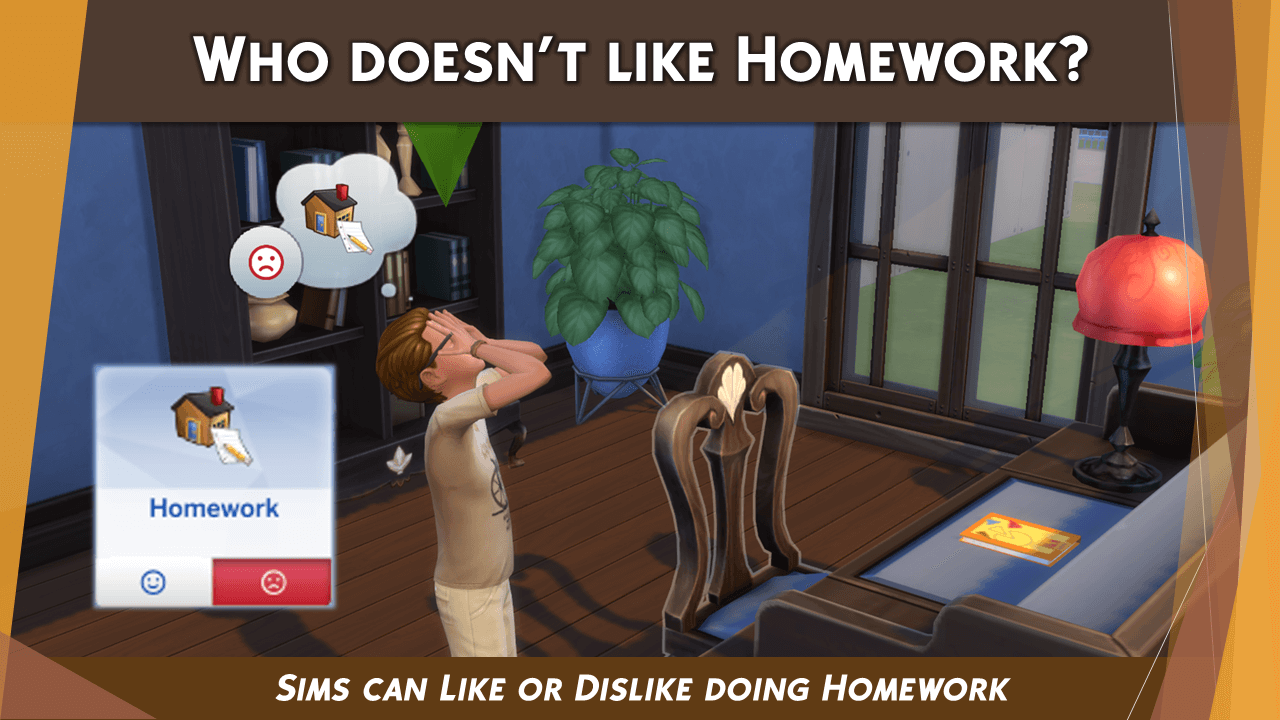 my sim can't do homework