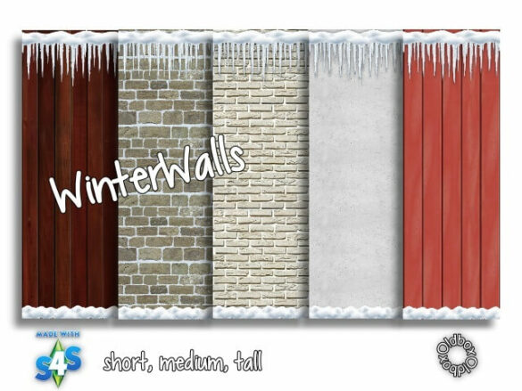 The Sims 4 WinterWalls at All 4 Sims