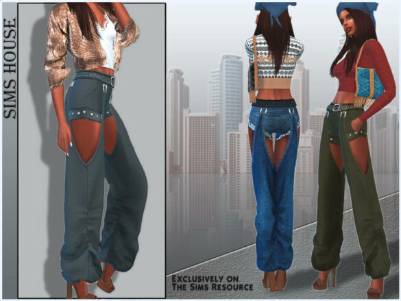 The Sims 4 Women’s pants with slits by Sims House