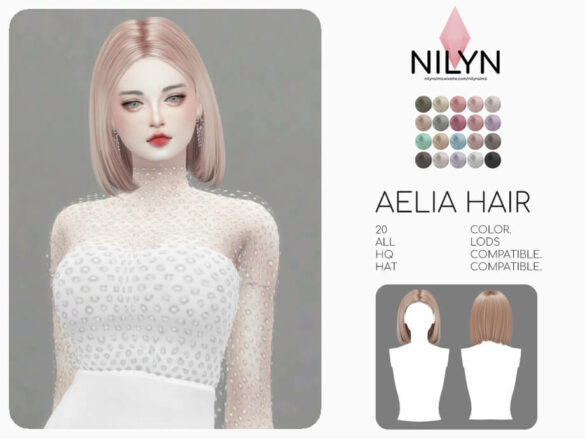 The Sims 4 AELIA HAIR by Nilyn at TSR