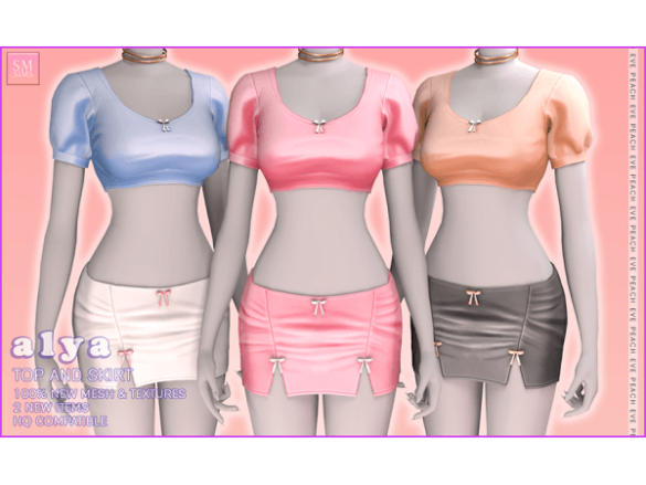 The Sims 4 Alya Top And Skirt Set