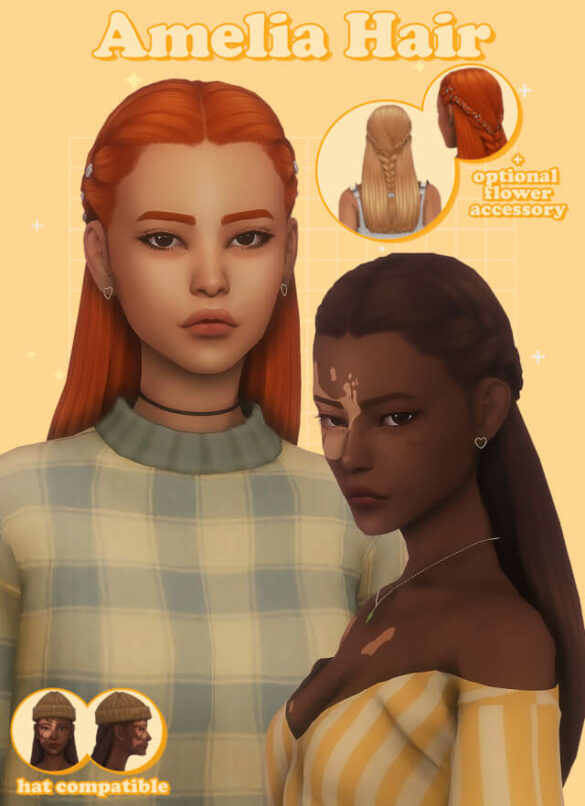 The Sims 4 amelia hair