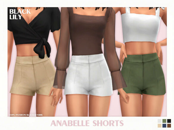 The Sims 4 Anabelle Shorts by Black Lily