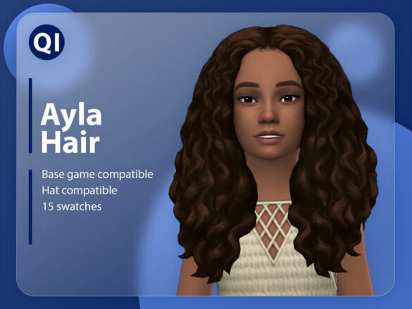 The Sims 4 Ayla Hair by qicc at TSR