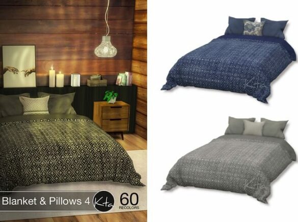 The Sims 4 Blanket & Pillows 4 at Ktasims