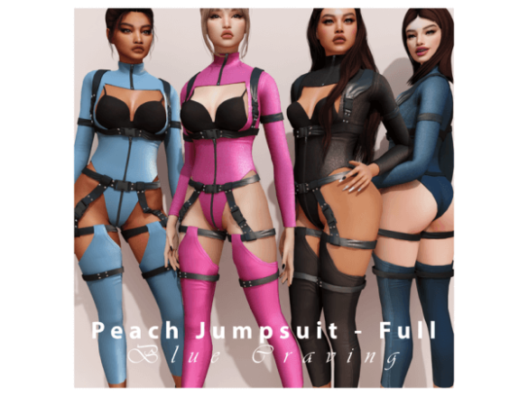 The Sims 4 Blue Craving – Peach Jumpsuit Full