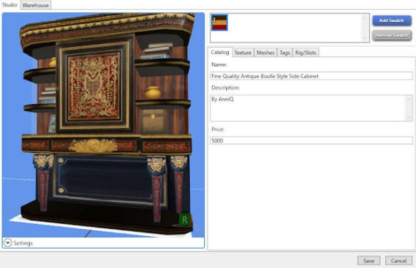 The Sims 4 Boulle Books Cabinet at Anna Quinn Stories