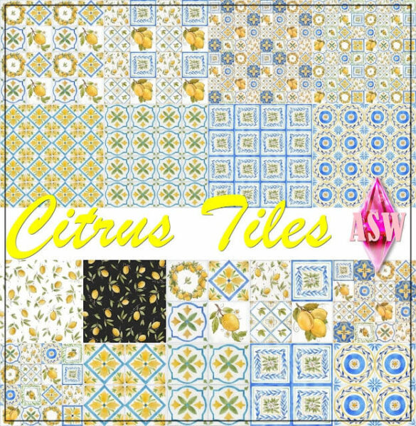 Citrus Tiles Wallpaper & Floors
