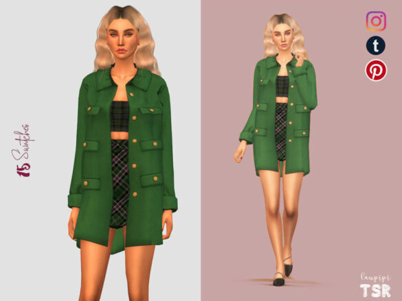 The Sims 4 Coat Outfit – 449 by laupipi
