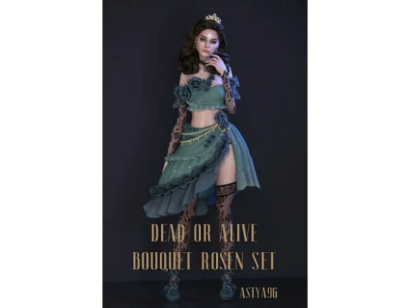 The Sims 4 Dead Or Alive Bouquet Rosen Set by astya96