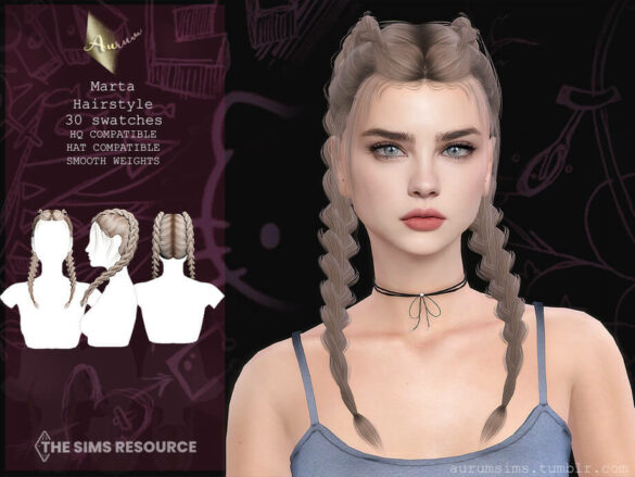 Double braided hairstyle – Marta by AurumMusik