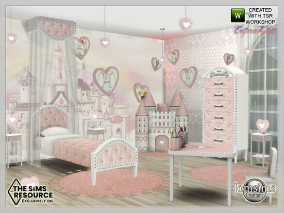 The Sims 4 Edjna kids bedroom by jomsims at TSR