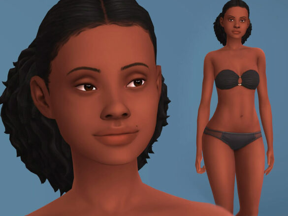 The Sims 4 EVIE face overlay default skin for all ages