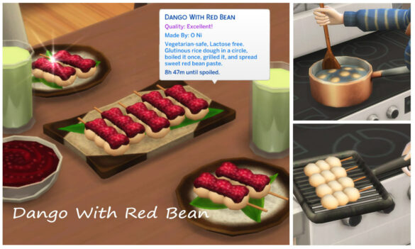 The Sims 4 february 2022 recipedango with red bean need