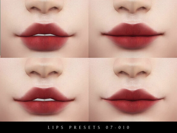 The Sims 4 Female Lips Presets 07-010 at Lutessa