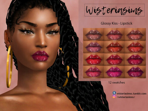 The Sims 4 glossy kiss lipstick download free on tsr