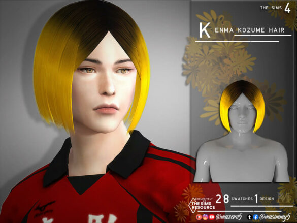 The Sims 4 Hair Kenma Kozume by Mazero5