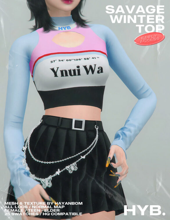 The Sims 4 hyb savage winter top