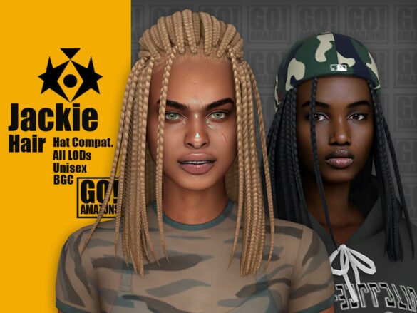 The Sims 4 Jackie Hair by GoAmazons
