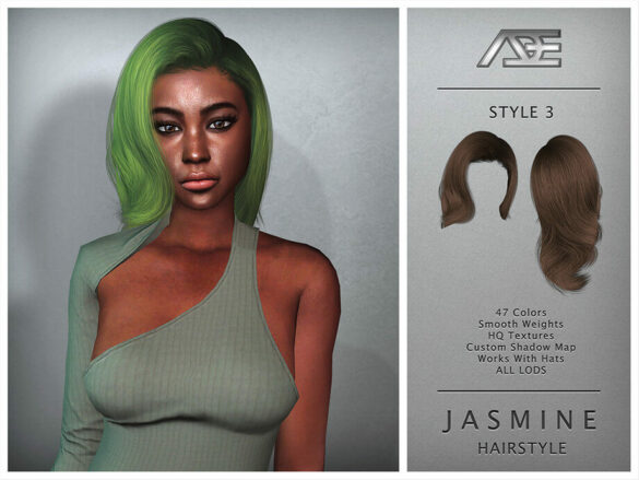 The Sims 4 Jasmine / Style 3 (Hairstyle) by Ade_Darma