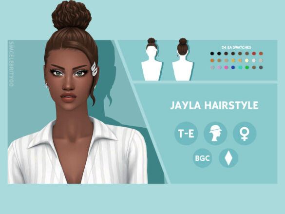 The Sims 4 Jayla Hairstyle by simcelebrity00 at TSR