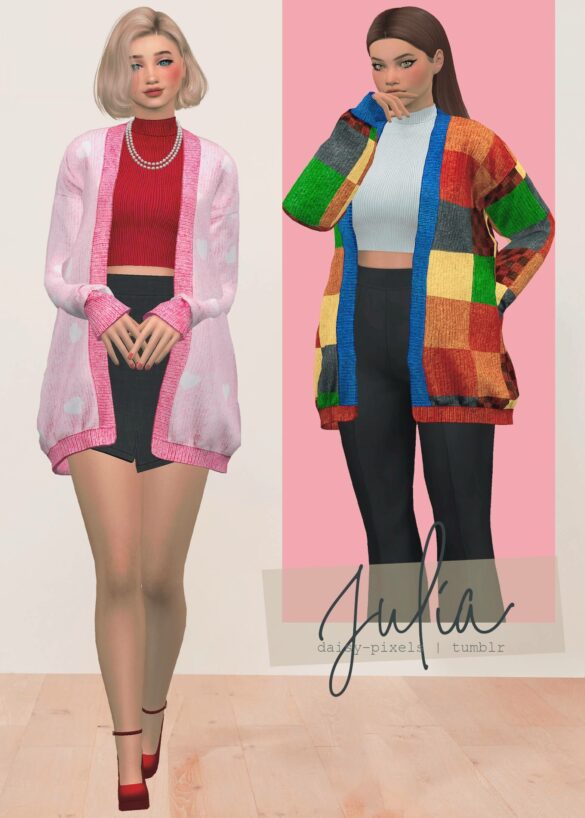 The Sims 4 Julia Cardigan at Daisy Pixels