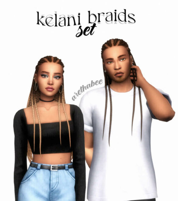 The Sims 4 kelani braids set