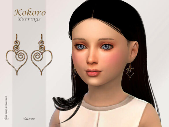The Sims 4 Kokoro Earrings Child by Suzue