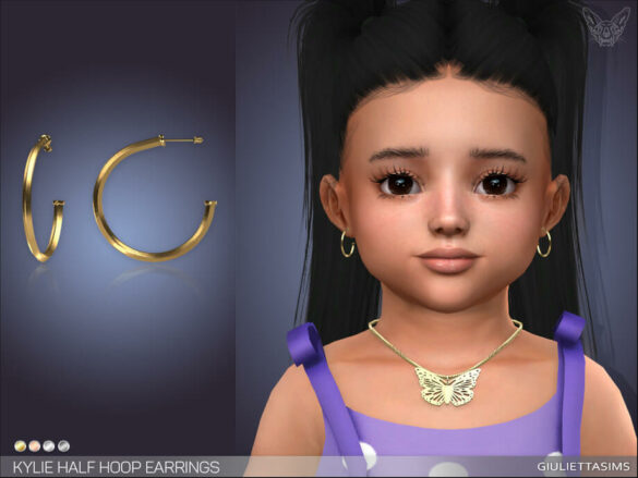 Kylie Half Hoop Earrings For Toddlers by feyona at TSR