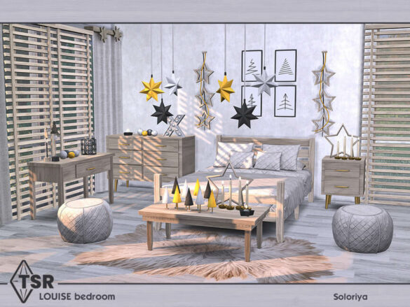 The Sims 4 Louise Bedroom by soloriya from TSR