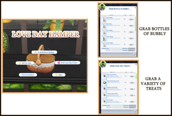 The Sims 4 LOVE DAY HAMPER AND DISPLAY at Icemunmun