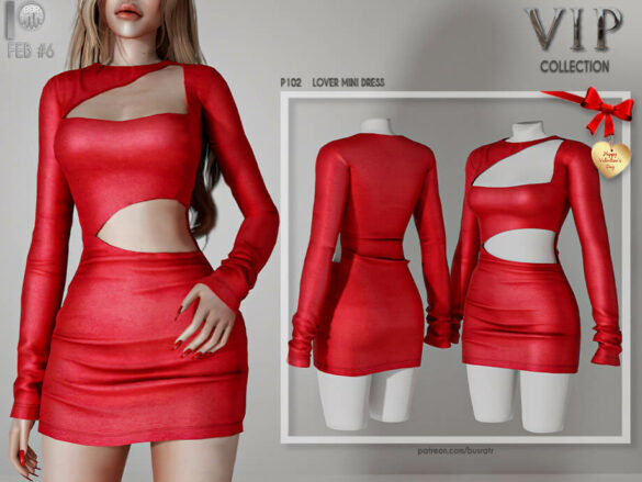 The Sims 4 LOVER MINI DRESS P102 by busra-tr