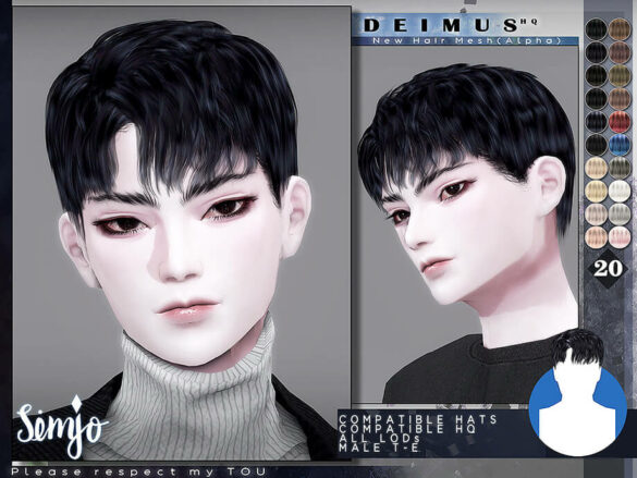 The Sims 4 Male Hairstyle Deimus by KIMSimjo at TSR